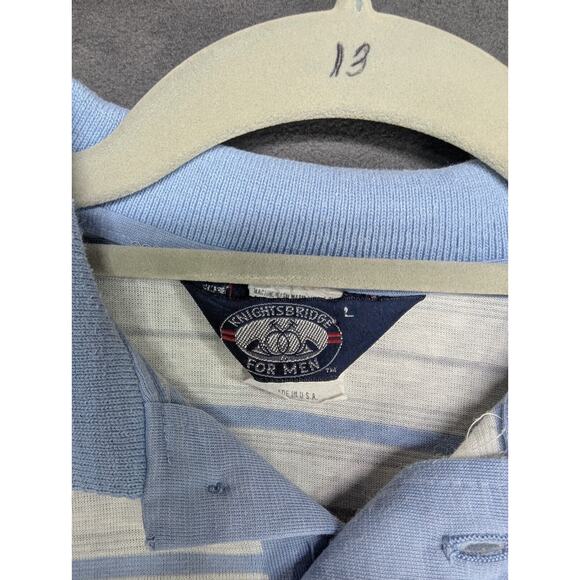 Vintage Knightsbridge Polo Shirt Mens Large Preppy Tennis Country Club 80s - Picture 7 of 9